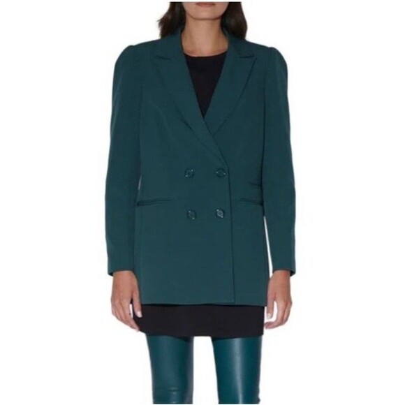 WALTER BAKER Ariel‎ Double Breasted  Blazer Jacket Size M Pine Oversized - Picture 1 of 13